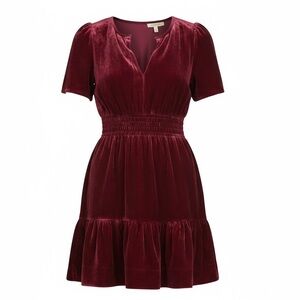 Anthropologie Somerset Mini Dress Velvet Edition Magenta XXS NWT